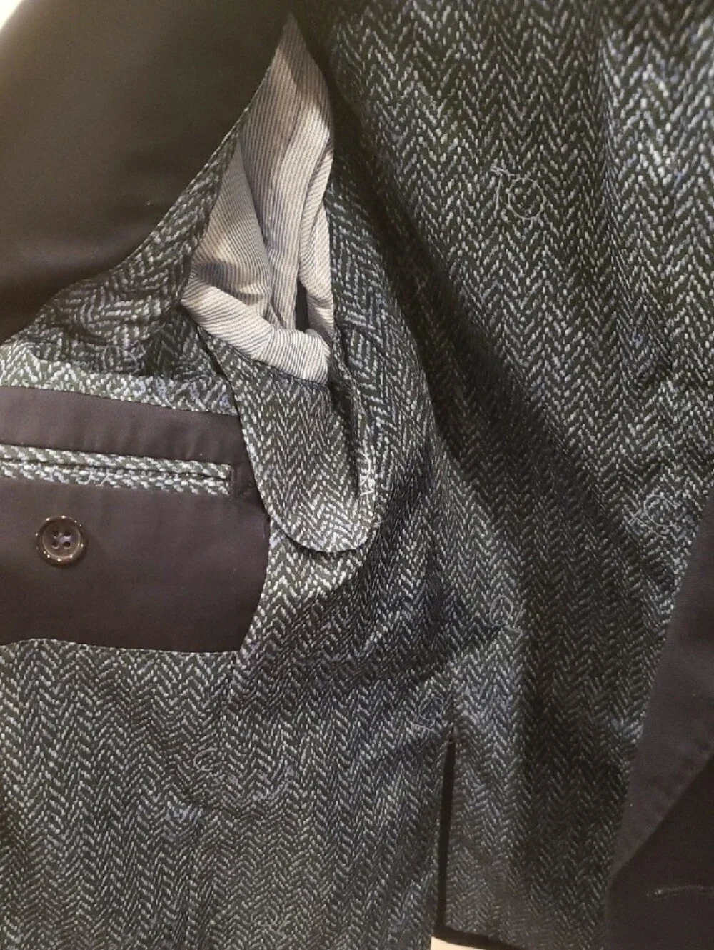 2 Boys' T.O.  2-Button Blazer - Classic  1 Black 1 Navy Tailored Style - Picture 5 of 9